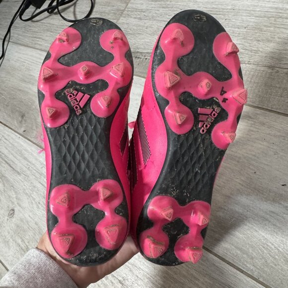 Adidas Kids Soccer Cleats Pink & Black Size 12K Synthetic Uppers Comfortable Fit - Picture 7 of 8